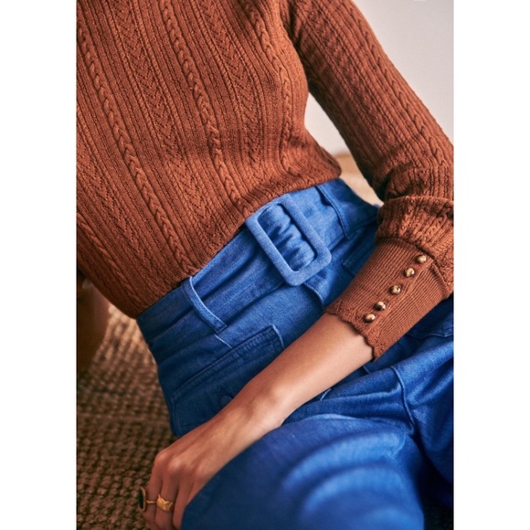 Sezane Ornella Jumper XS Hazelnut - Wool Sweater - Picture 3 of 14